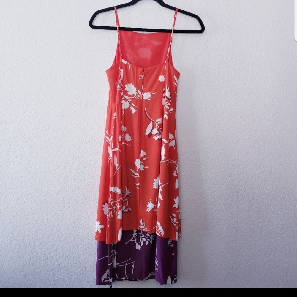 Ann Taylor Orange Purple Summer Dress ♥ - Picture 3 of 6